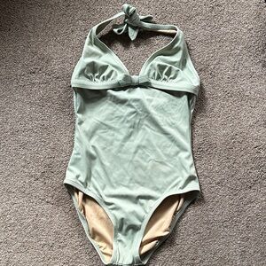 NWT JCrew Light sage Green One Piece Swimsuit Sz 2